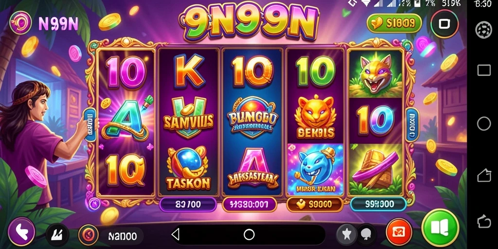 Tampilan gameplay yang mengasyikkan dari permainan Slot 9N9N.
