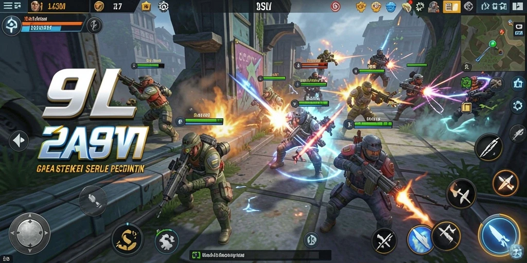 Screenshot gameplay 9SL menampilkan strategi pertempuran yang menarik.