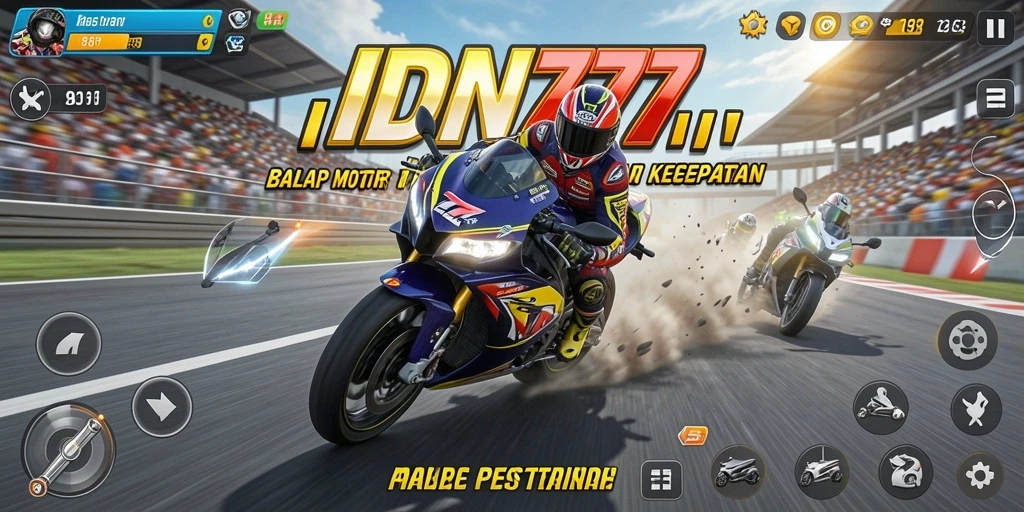 Tampilan menegangkan saat balapan motor di IDN777.
