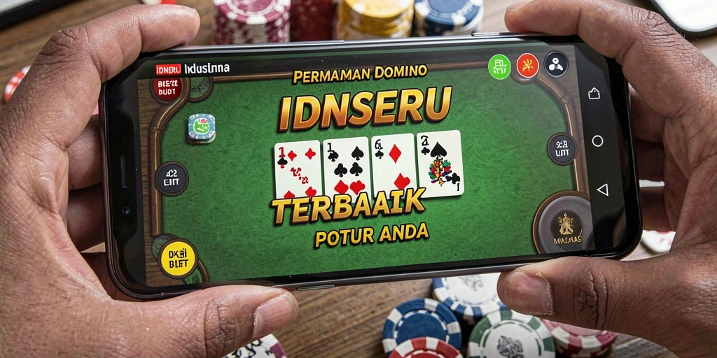 Tampilan gameplay seru saat bermain Domino di IDNSERU.