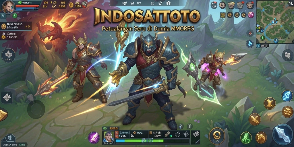 Tangkapan layar gameplay INDOSATTOTO dengan petualangan MMORPG yang seru.
