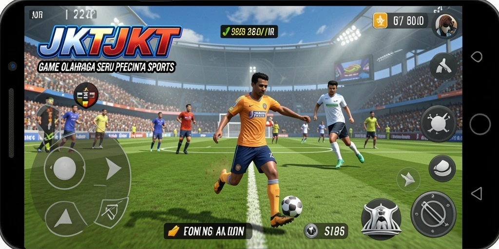 Tampilan gameplay utama JKTJKT yang seru dan menantang.