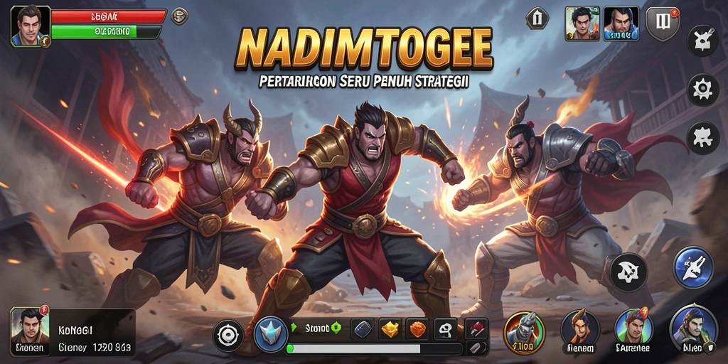 Tangkapan layar menunjukkan aksi pertarungan seru di NADIMTOGEL.