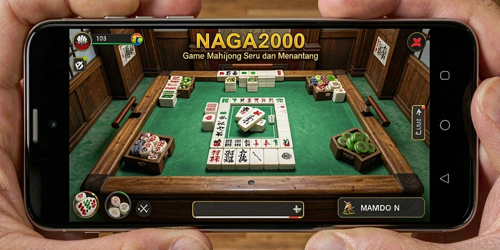 Tampilan gameplay NAGA2000 yang menarik dan penuh tantangan mahjong.