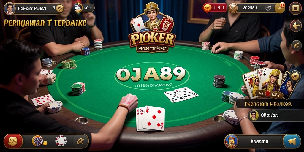 Tampilan gameplay seru dari OJA89 dengan suasana Poker yang mendebarkan.