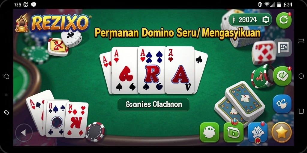 Screenshot gameplay REZIXO yang menampilkan keseruan bermain Domino.
