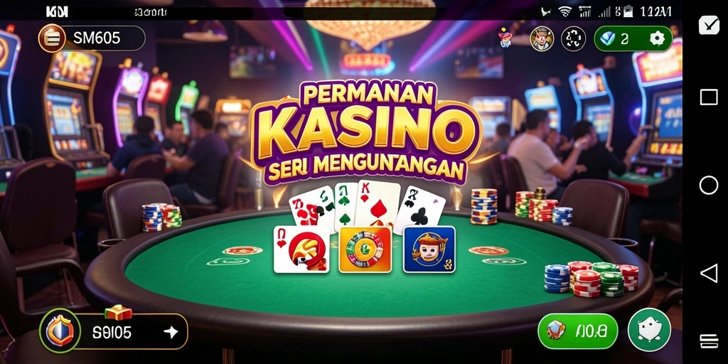 Tampilan gameplay menarik dari aplikasi Kasino SM605.