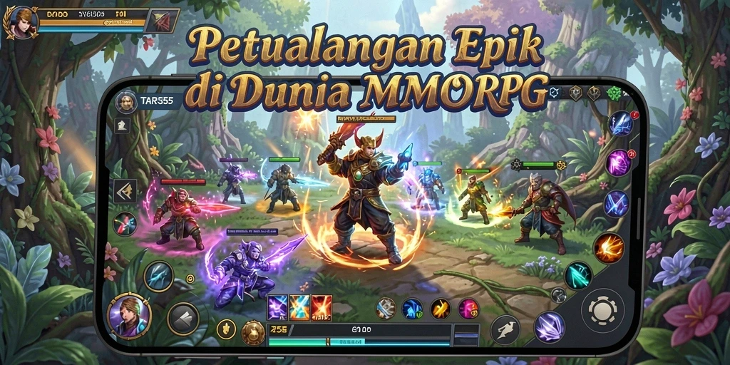 Tangkapan layar TAR555 yang menampilkan aksi seru dari gameplay MMORPG.