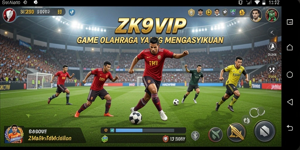 Screenshot menunjukkan aksi seru dalam pertandingan olahraga.
